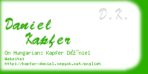 daniel kapfer business card